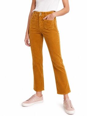 Pilcro High Rise Bootcut Corduroy Pants Deep Gold